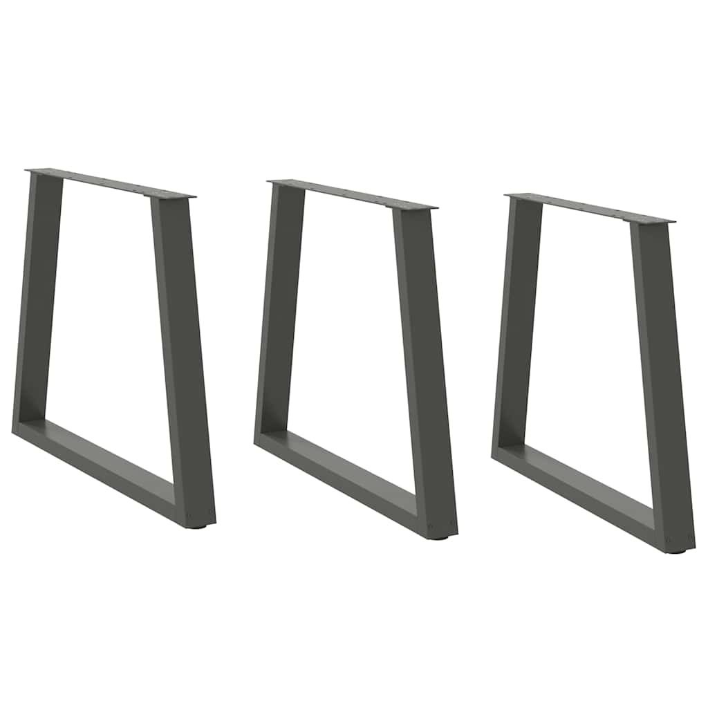 vidaXL Esstisch Beine V-Form 3 Stück Schwarz 80x(72-73,3) cm Stahl