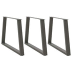 vidaXL Esstisch Beine V-Form 3 Stück Anthrazit 90x(72-73,3) cm Stahl