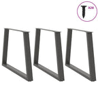 vidaXL Esstisch Beine V-Form 3 Stück Anthrazit 90x(72-73,3) cm Stahl