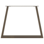 vidaXL Esstisch Beine V-Form 3 Stück Naturstahl 90x(72-73,3) cm Stahl