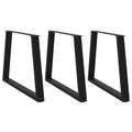 vidaXL Esstisch Beine V-Form 3 Stück Schwarz 100x(72-73,3) cm Stahl