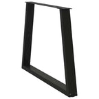 vidaXL Esstisch Beine V-Form 3 Stück Schwarz 100x(72-73,3) cm Stahl