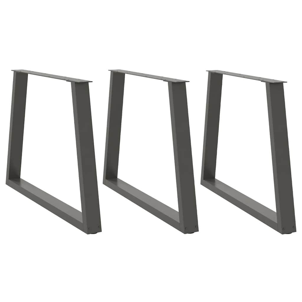 vidaXL Esstisch Beine V-Form 3 Stück Schwarz 100x(72-73,3) cm Stahl