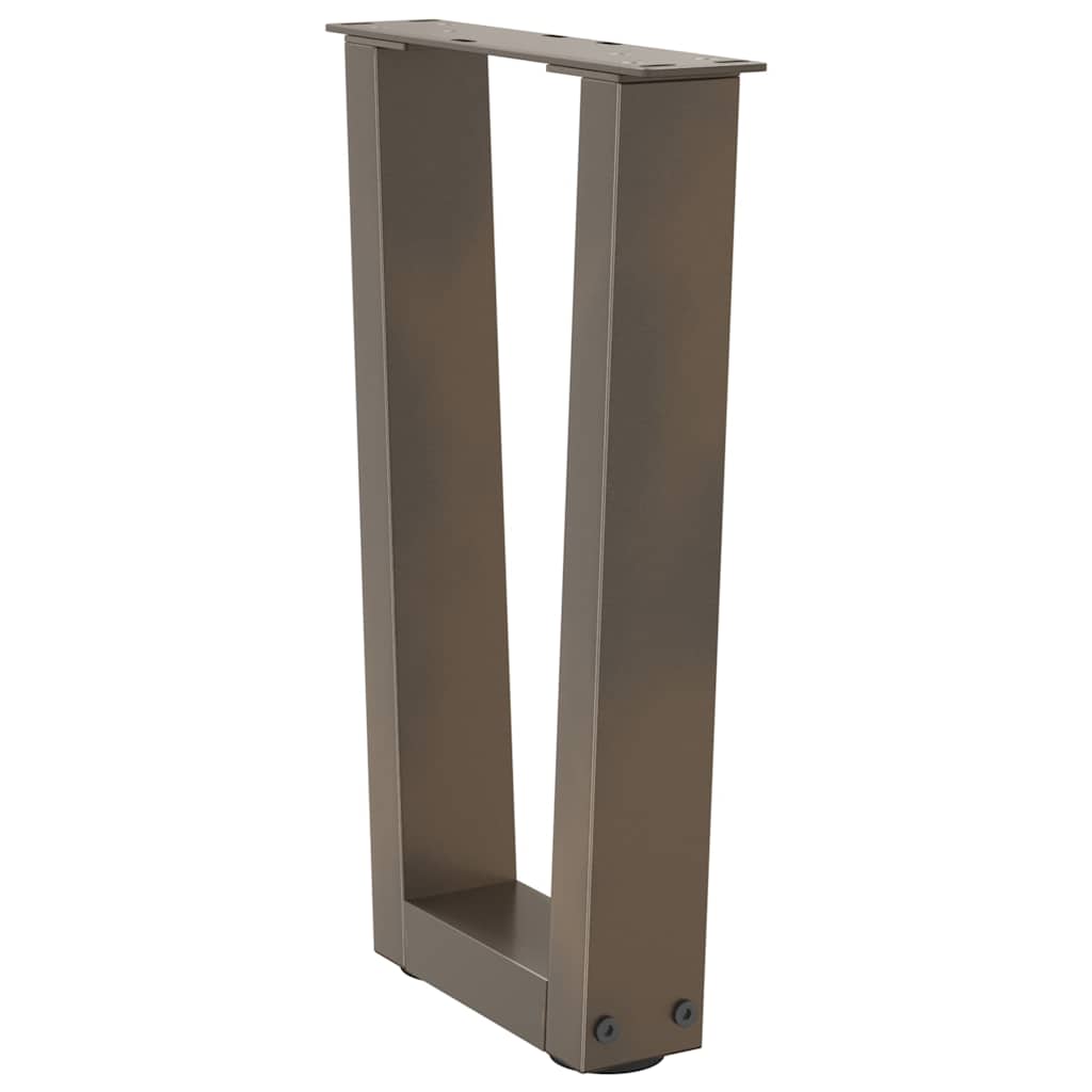 vidaXL Couchtischbeine V-Form 2 Stück Naturstahl 28x(42-43,3) cm Stahl