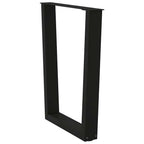 vidaXL Esstisch Beine V-Form 2 Stück Schwarz 60x(72-73,3) cm Stahl