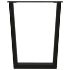 vidaXL Esstisch Beine V-Form 2 Stück Schwarz 60x(72-73,3) cm Stahl