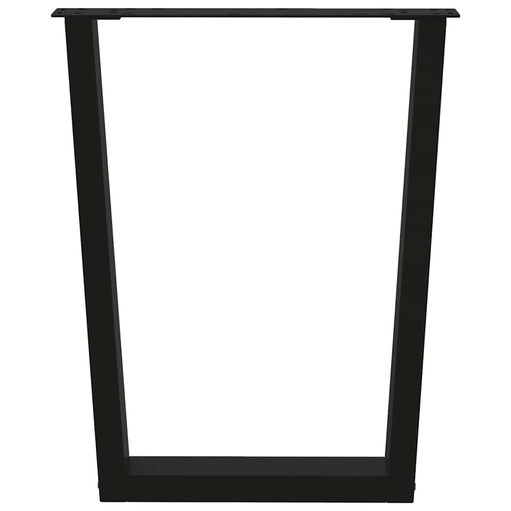 vidaXL Esstisch Beine V-Form 2 Stück Schwarz 60x(72-73,3) cm Stahl
