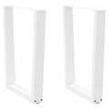 vidaXL Esstischbeine V-Form 2 Stück Weiß 60x(72-73,3) cm Stahl