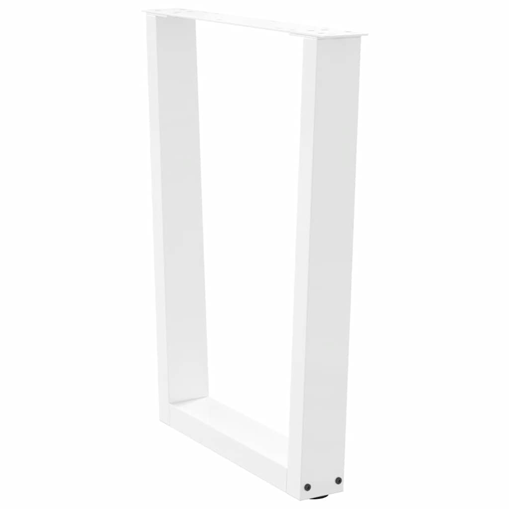 vidaXL Esstischbeine V-Form 2 Stück Weiß 60x(72-73,3) cm Stahl