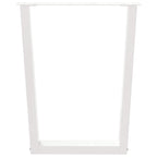 vidaXL Esstischbeine V-Form 2 Stück Weiß 60x(72-73,3) cm Stahl