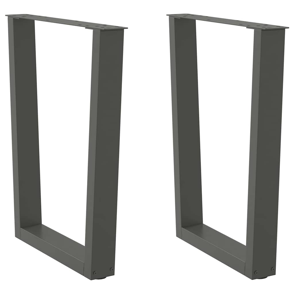 vidaXL Esstisch Beine V-Form 2 Stück Schwarz 60x(72-73,3) cm Stahl