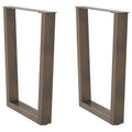 vidaXL Esstisch Beine V-Form 2 Stück Naturstahl 70x(72-73,3) cm Stahl