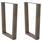 vidaXL Esstisch Beine V-Form 2 Stück Naturstahl 70x(72-73,3) cm Stahl