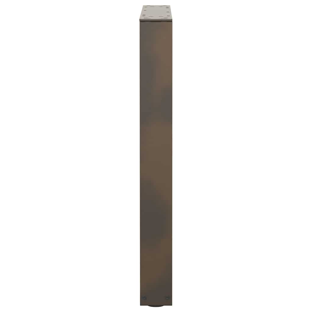 vidaXL Esstisch Beine V-Form 2 Stück Naturstahl 70x(72-73,3) cm Stahl