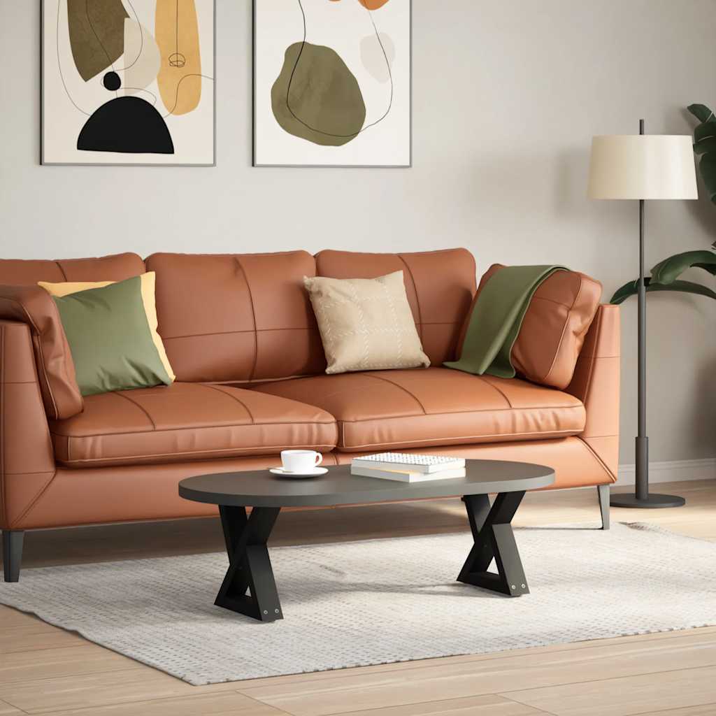 vidaXL Couchtischbeine 2 Stk. Schwarz 30x(30-31,3) cm Stahl