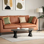 vidaXL Couchtischbeine 2 Stk. Schwarz 30x(30-31,3) cm Stahl