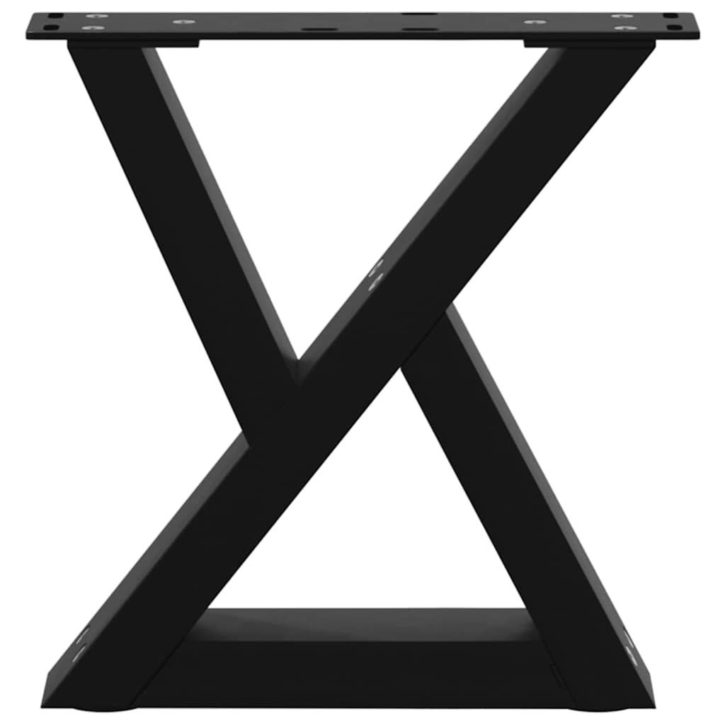 vidaXL Couchtischbeine 2 Stk. Schwarz 30x(30-31,3) cm Stahl