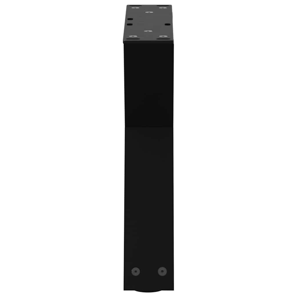 vidaXL Couchtischbeine 2 Stk. Schwarz 30x(30-31,3) cm Stahl