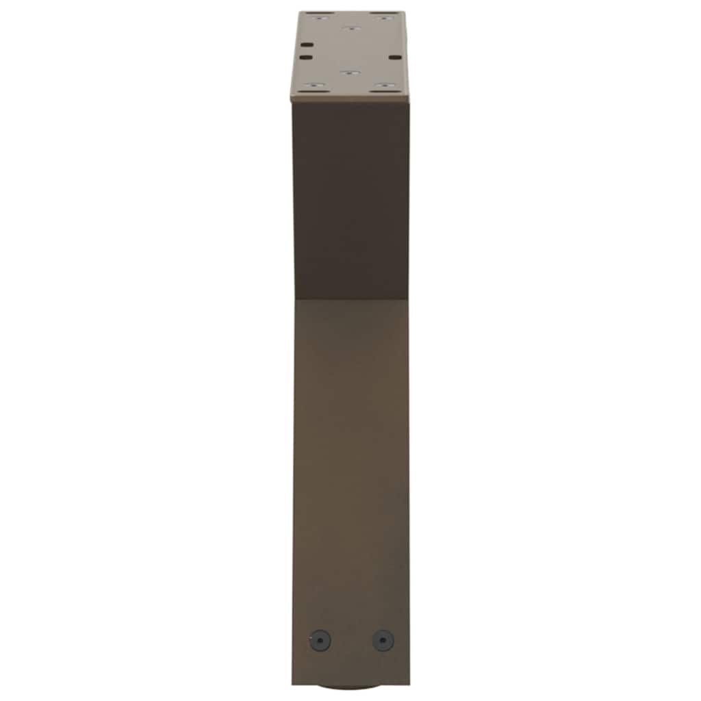 vidaXL Couchtischbeine 2 Stk. Naturstahl 30x(30-31,3) cm Stahl