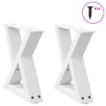 vidaXL Couchtischbeine 2 Stk. Weiß 40x(30-31,3) cm Stahl