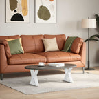 vidaXL Couchtischbeine 2 Stk. Weiß 40x(30-31,3) cm Stahl