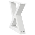vidaXL Couchtischbeine 2 Stk. Weiß 40x(30-31,3) cm Stahl