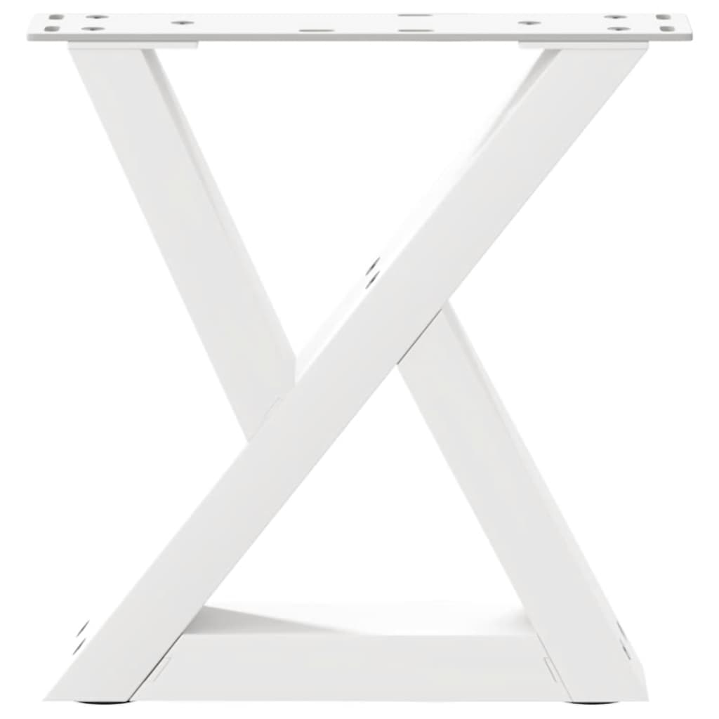 vidaXL Couchtischbeine 2 Stk. Weiß 40x(30-31,3) cm Stahl