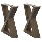vidaXL Couchtischbeine 2 Stk. Naturstahl 40x(30-31,3) cm Stahl