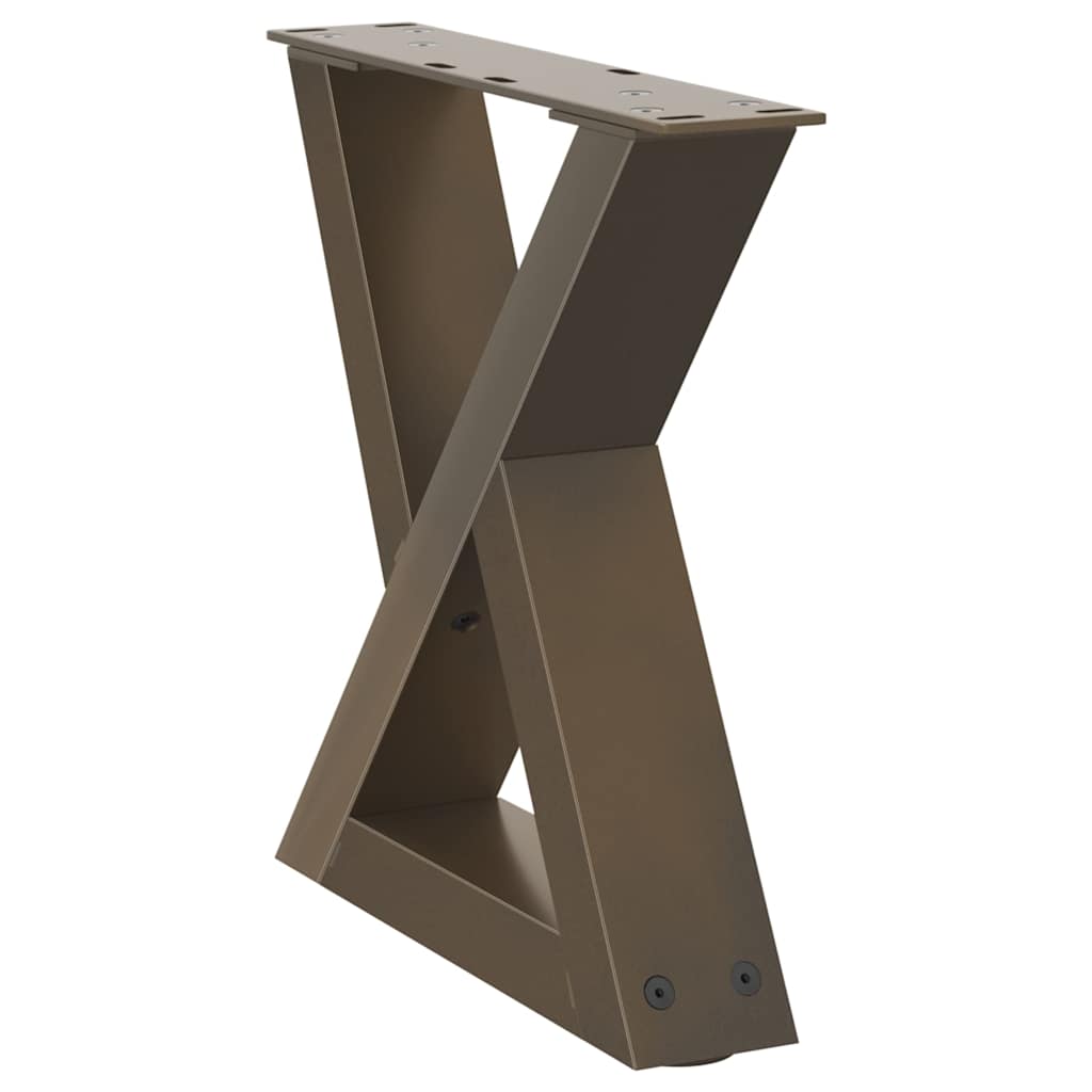 vidaXL Couchtischbeine 2 Stk. Naturstahl 40x(30-31,3) cm Stahl