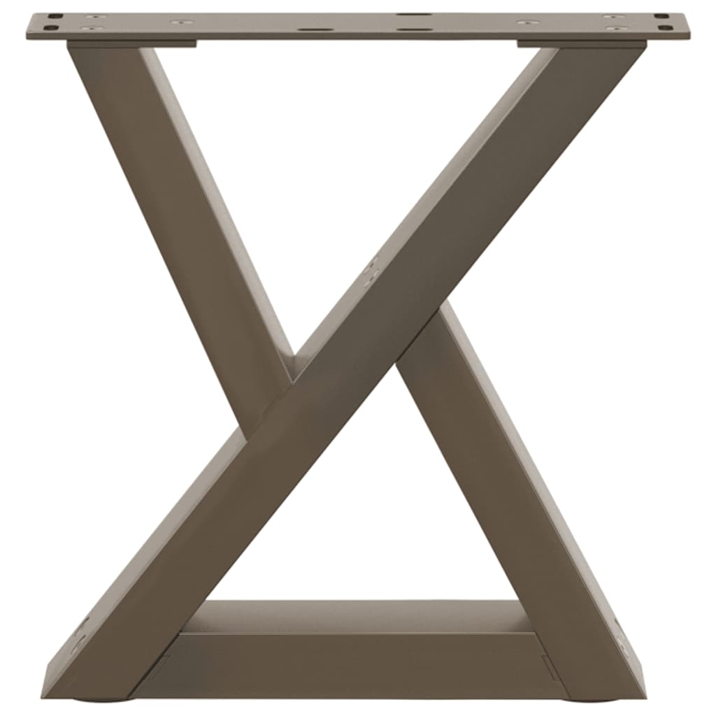 vidaXL Couchtischbeine 2 Stk. Naturstahl 40x(30-31,3) cm Stahl