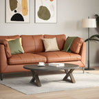 vidaXL Couchtischbeine 2 Stk. Naturstahl 50x(30-31,3) cm Stahl