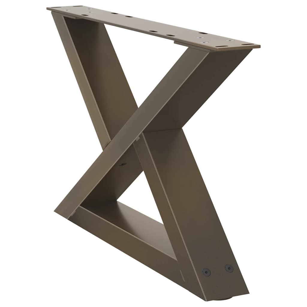 vidaXL Couchtischbeine 2 Stk. Naturstahl 50x(30-31,3) cm Stahl