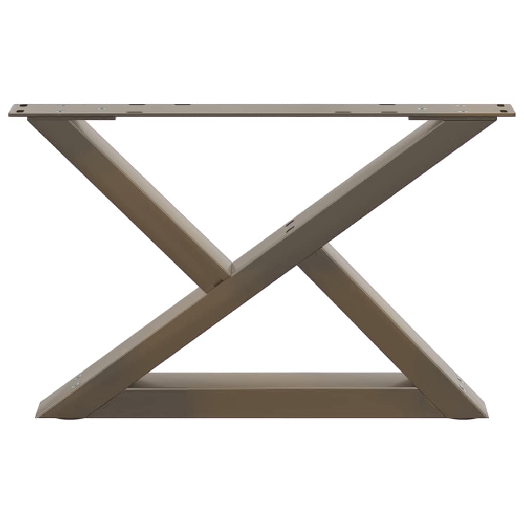 vidaXL Couchtischbeine 2 Stk. Naturstahl 50x(30-31,3) cm Stahl