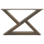 vidaXL Couchtischbeine 2 Stk. Naturstahl 50x(30-31,3) cm Stahl