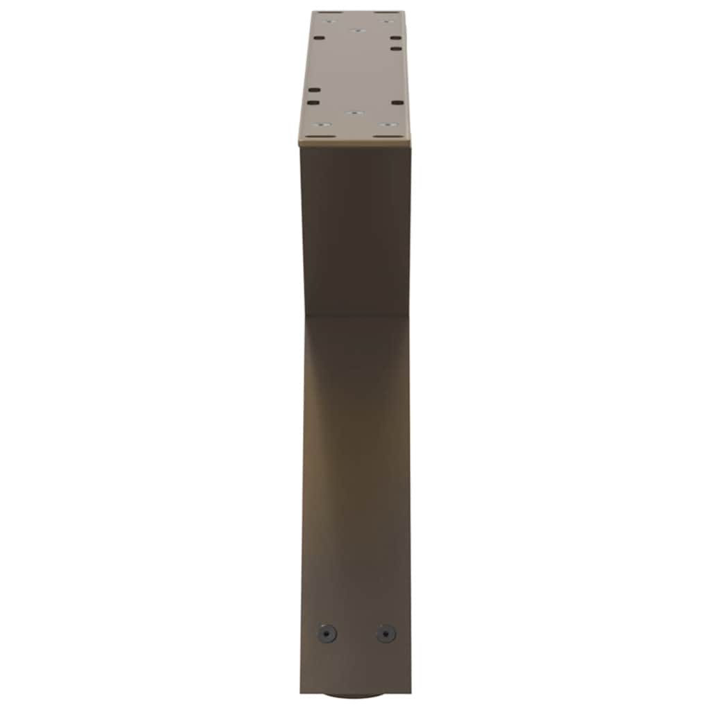 vidaXL Couchtischbeine 2 Stk. Naturstahl 50x(30-31,3) cm Stahl
