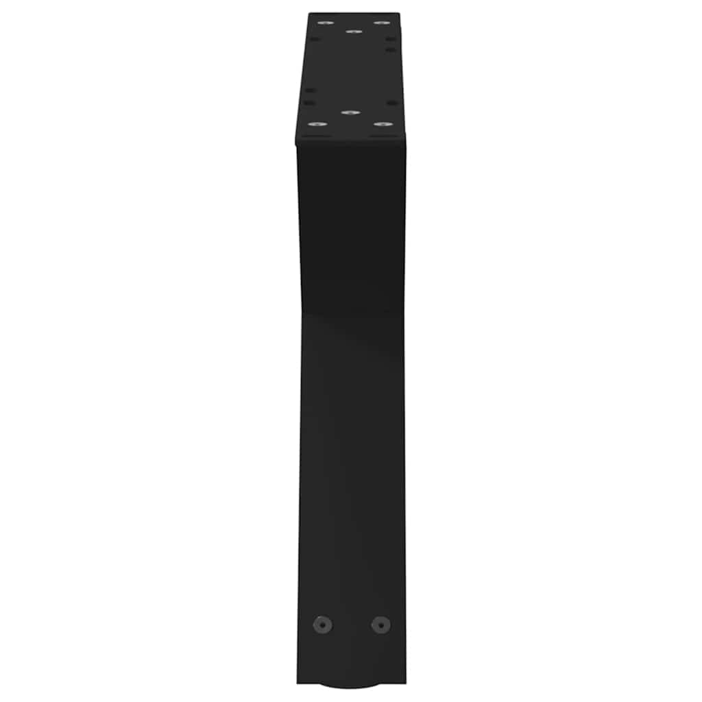 vidaXL Couchtischbeine 2 Stk. Schwarz 60x(30-31,3) cm Stahl