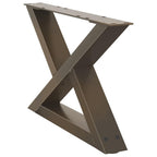 vidaXL Couchtischbeine 2 Stk. Naturstahl 60x(30-31,3) cm Stahl
