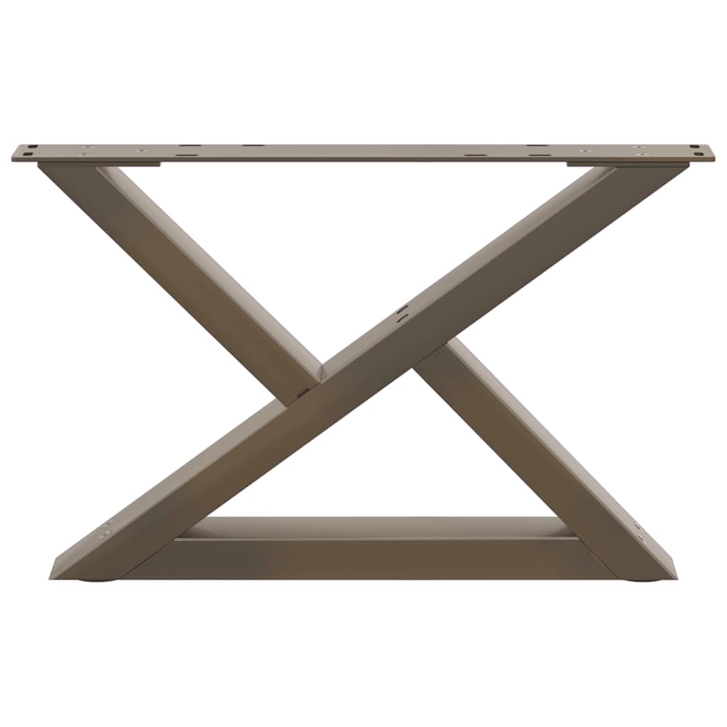 vidaXL Couchtischbeine 2 Stk. Naturstahl 60x(30-31,3) cm Stahl