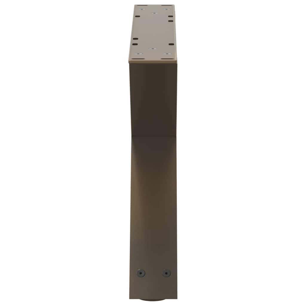 vidaXL Couchtischbeine 2 Stk. Naturstahl 60x(30-31,3) cm Stahl