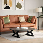 vidaXL Couchtischbeine 2 Stk. Schwarz 70x(30-31,3) cm Stahl