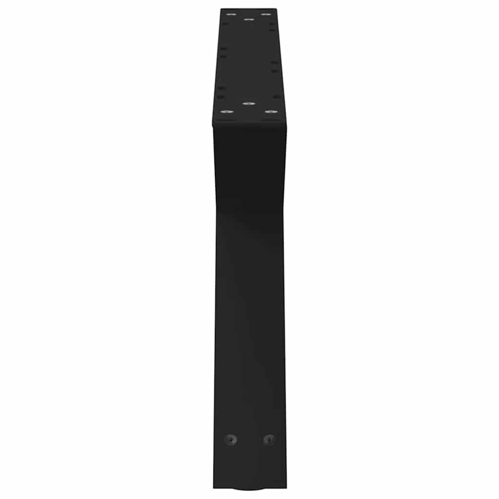vidaXL Couchtischbeine 2 Stk. Schwarz 70x(30-31,3) cm Stahl