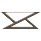 vidaXL Couchtischbeine 2 Stk. Naturstahl 70x(30-31,3) cm Stahl