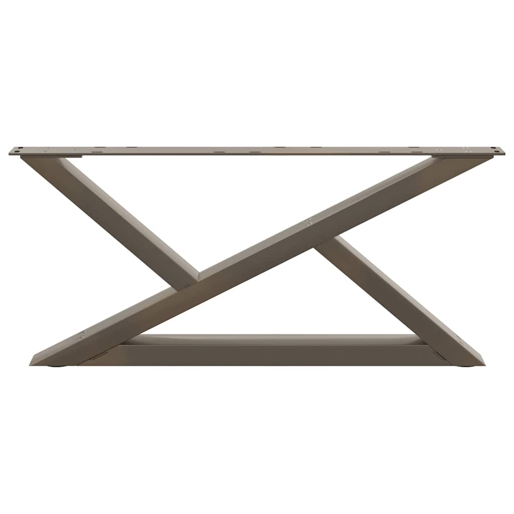 vidaXL Couchtischbeine 2 Stk. Naturstahl 70x(30-31,3) cm Stahl