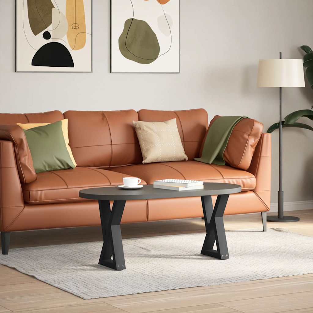 vidaXL Couchtischbeine 2 Stk. Schwarz 28x(42-43,3) cm Stahl