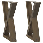 vidaXL Couchtischbeine 2 Stk. Naturstahl 28x(42-43,3) cm Stahl