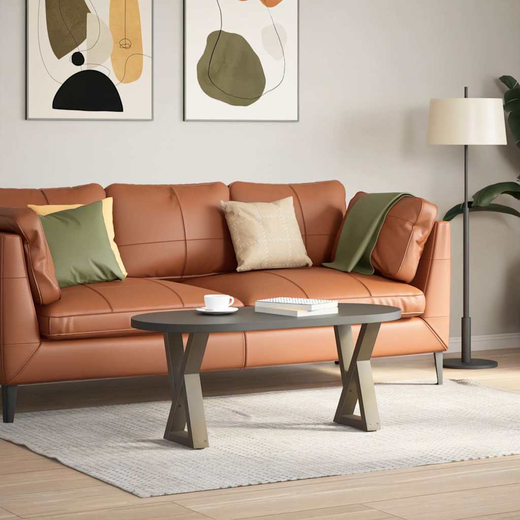 vidaXL Couchtischbeine 2 Stk. Naturstahl 28x(42-43,3) cm Stahl