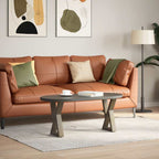 vidaXL Couchtischbeine 2 Stk. Naturstahl 28x(42-43,3) cm Stahl