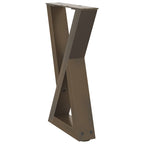 vidaXL Couchtischbeine 2 Stk. Naturstahl 28x(42-43,3) cm Stahl