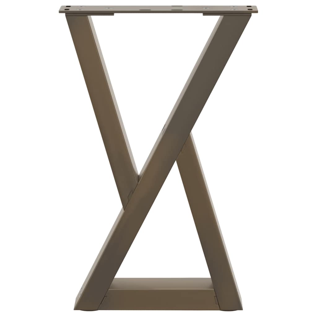 vidaXL Couchtischbeine 2 Stk. Naturstahl 28x(42-43,3) cm Stahl