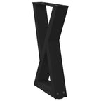 vidaXL Couchtischbeine 2 Stk. Schwarz 38x(42-43,3) cm Stahl